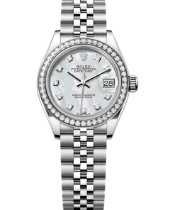 Rolex Lady-Datejust Oyster, 28 mm, Oystersteel, white gold and diamonds M279384RBR-0011