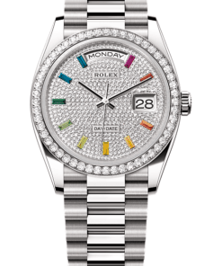 Rolex Day-Date 36 Oyster, 36 mm, white gold and diamonds M128349RBR-0006
