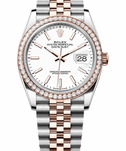 Rolex Datejust 36 Oyster, 36 mm, Oystersteel, Everose gold and diamonds M126281RBR-0005