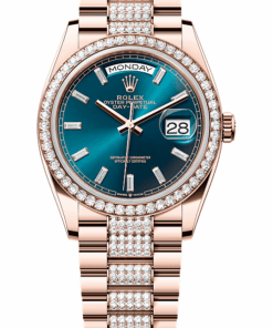 Rolex Day-Date 36 Oyster, 36 mm, Everose gold and diamonds M128345RBR-0084