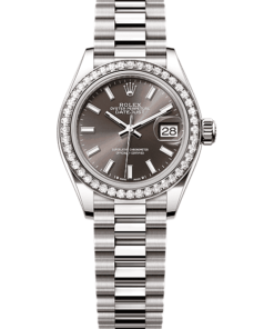 Rolex Lady-Datejust Oyster, 28 mm, white gold and diamonds M279139RBR-0009