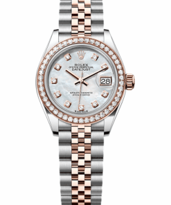 Rolex Lady-Datejust Oyster, 28 mm, Oystersteel, Everose gold and diamonds M279381RBR-0013