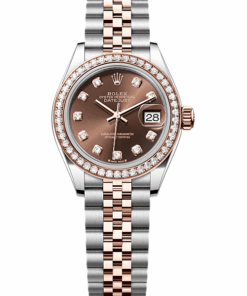 Rolex Lady-Datejust Oyster, 28 mm, Oystersteel, Everose gold and diamonds M279381RBR-0011