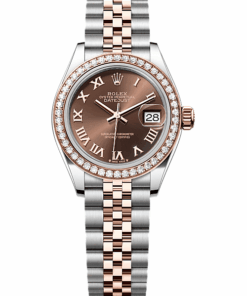 Rolex Lady-Datejust Oyster, 28 mm, Oystersteel, Everose gold and diamonds M279381RBR-0009