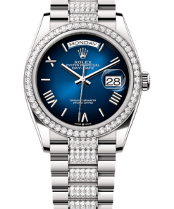 Rolex Day-Date 36 Oyster, 36 mm, white gold and diamonds M128349RBR-0048