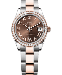 Rolex Datejust 31 Oyster, 31 mm, Oystersteel, Everose gold and diamonds M278381RBR-0005