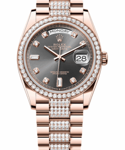 Rolex Day-Date 36 Oyster, 36 mm, Everose gold and diamonds M128345RBR-0053