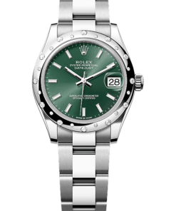 Rolex Datejust 31 Oyster, 31 mm, Oystersteel, white gold and diamonds M278344RBR-0019