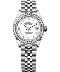 Rolex Lady-Datejust Oyster, 28 mm, Oystersteel, white gold and diamonds M279384RBR-0019