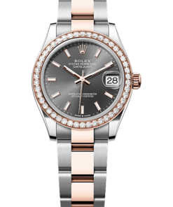 Rolex Datejust 31 Oyster, 31 mm, Oystersteel, Everose gold and diamonds M278381RBR-0017