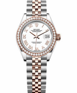 Rolex Lady-Datejust Oyster, 28 mm, Oystersteel, Everose gold and diamonds M279381RBR-0021