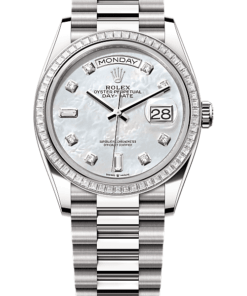 Rolex Day-Date 36 Oyster, 36 mm, white gold and diamonds M128399TBR-0003