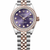 Rolex Lady-Datejust Oyster, 28 mm, Oystersteel, Everose gold and diamonds M279381RBR-0015