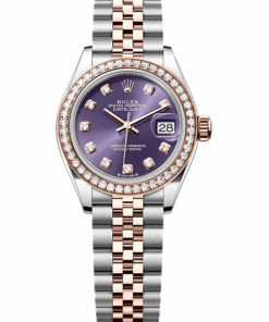 Rolex Lady-Datejust Oyster, 28 mm, Oystersteel, Everose gold and diamonds M279381RBR-0015