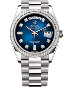 Rolex Day-Date 36 Oyster, 36 mm, white gold and diamonds M128399TBR-0007