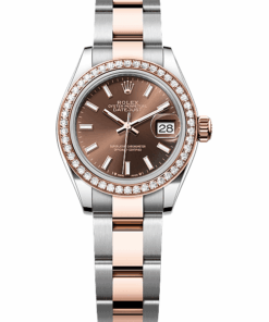 Rolex Lady-Datejust Oyster, 28 mm, Oystersteel, Everose gold and diamonds M279381RBR-0018
