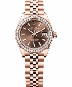 Rolex Lady-Datejust Oyster, 28 mm, Everose gold and diamonds M279135RBR-0008
