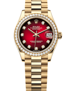 Rolex Datejust 31 Oyster, 31 mm, yellow gold and diamonds M278288RBR-0041