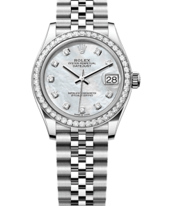 Rolex Datejust 31 Oyster, 31 mm, Oystersteel, white gold and diamonds M278384RBR-0008