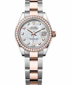 Rolex Lady-Datejust Oyster, 28 mm, Oystersteel, Everose gold and diamonds M279381RBR-0014