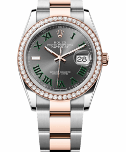 Rolex Datejust 36 Oyster, 36 mm, Oystersteel, Everose gold and diamonds M126281RBR-0018