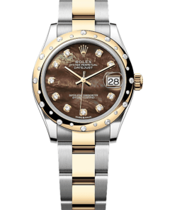 Rolex Datejust 31 Oyster, 31 mm, Oystersteel, yellow gold and diamonds M278343RBR-0023