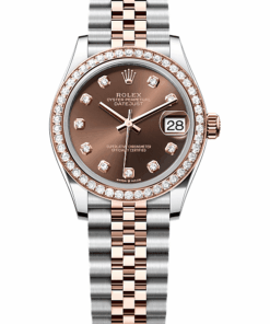 Rolex Datejust 31 Oyster, 31 mm, Oystersteel, Everose gold and diamonds M278381RBR-0028